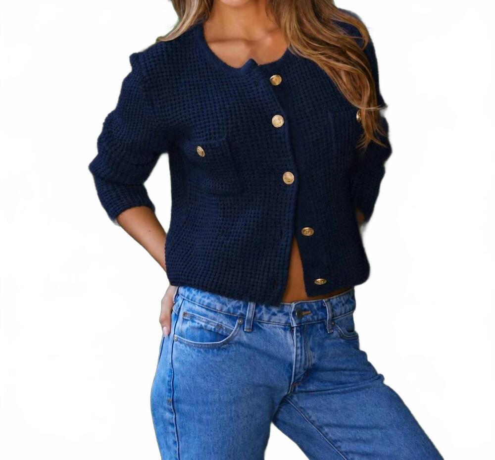NEW BISHOP + YOUNG dakota cardigan in navy